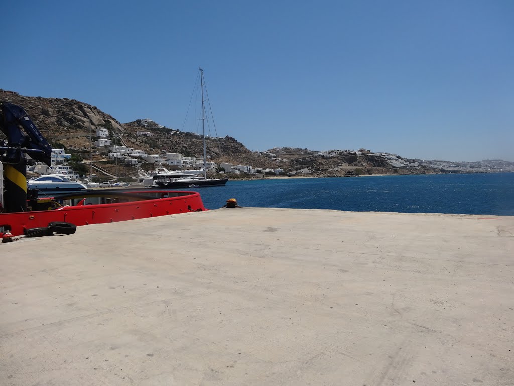 Beydoun family in mykonos port by salim beydoun