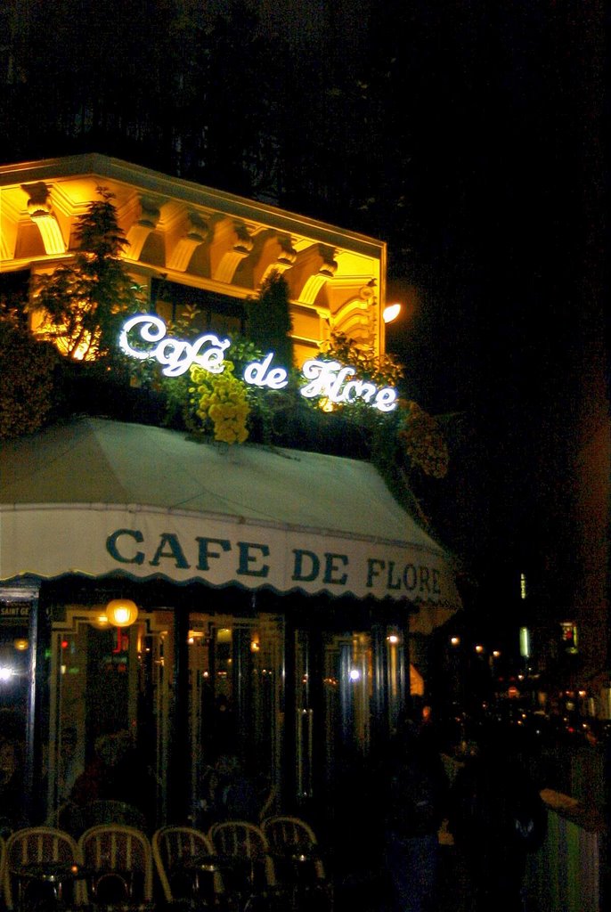 Paris - Café de Flore, autumn 1999 by BlackIceNRW