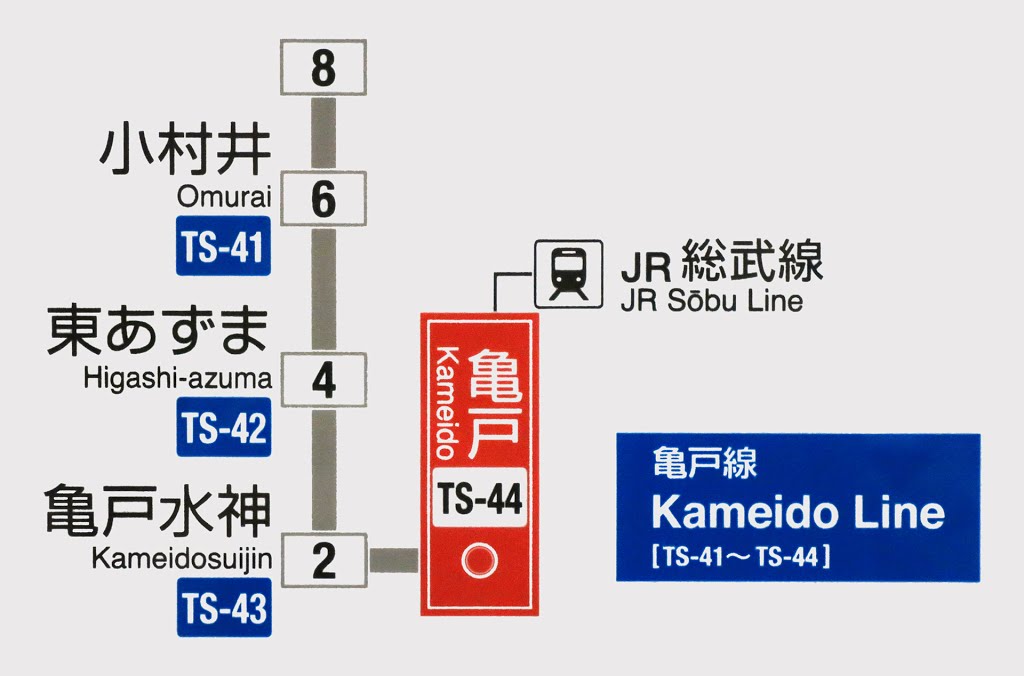 Kameido Line map (3750) by www.tokyoform.com