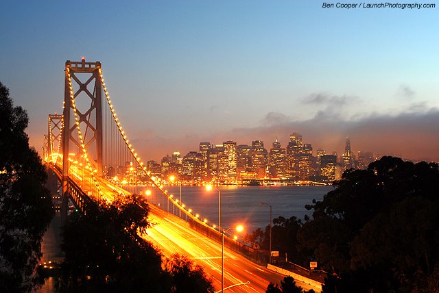 San Francisco, Bay Bridge from Yerba Buena island by BPCooper