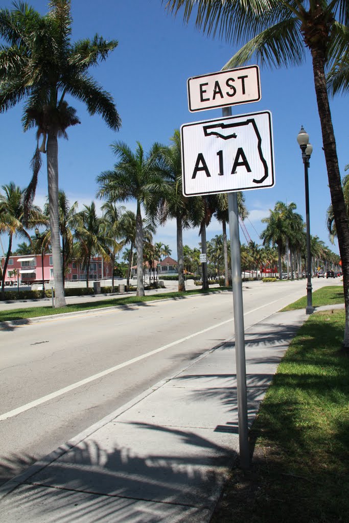 Las Olas Blvd - Route A1A Sign by Dean Zanello