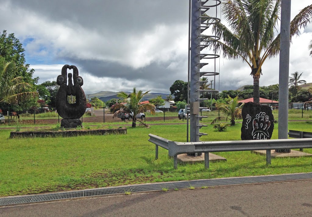 Stone monument next to airport by pgmark