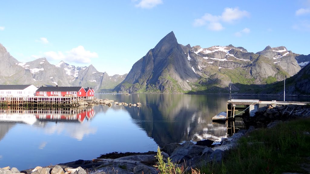 Moskenes-Hamnoya-Olstinden- le matin by oenanthe   ♥ Pano ♥