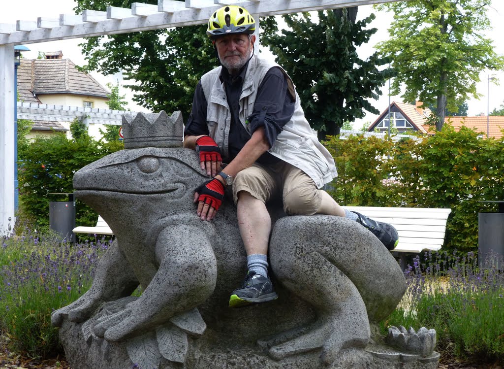 Dieser freundliche Froschkönig begrüßt Sie in Burg/ Spreewald (Radtour 2014 – Juni-Juli-August) by Der Radnomade