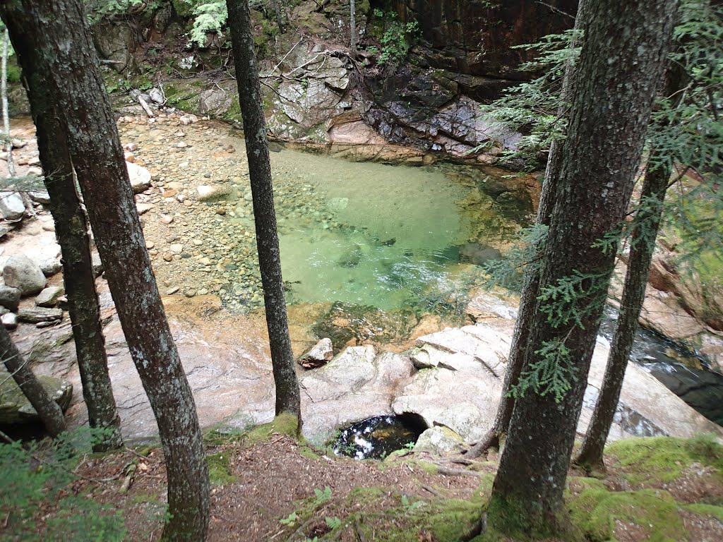 Pool at the base of Sabbaday Falls by Charles Leduc