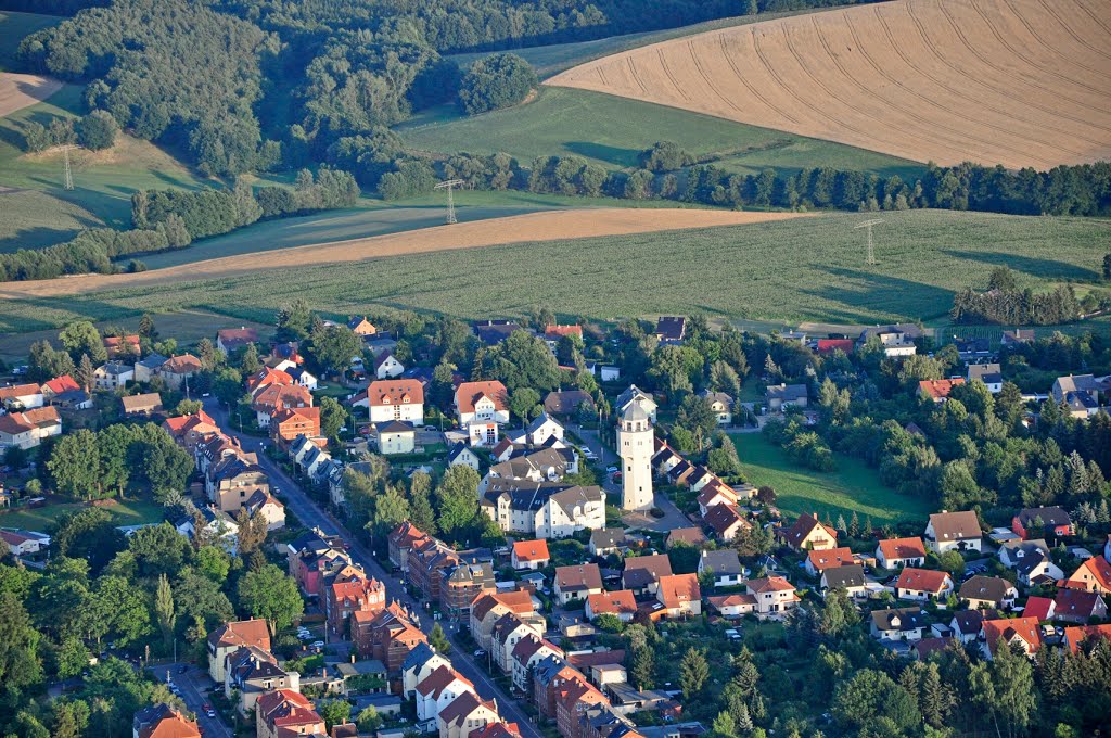 Oberplanitz - Häuser um den Wasserturm und Plotzschgrund by wklePano02082015