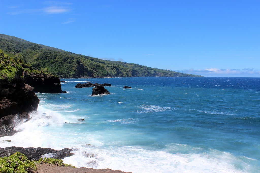 Coast of Kapahulu, Hana, Maui, Hawaii by Aaron Zhu