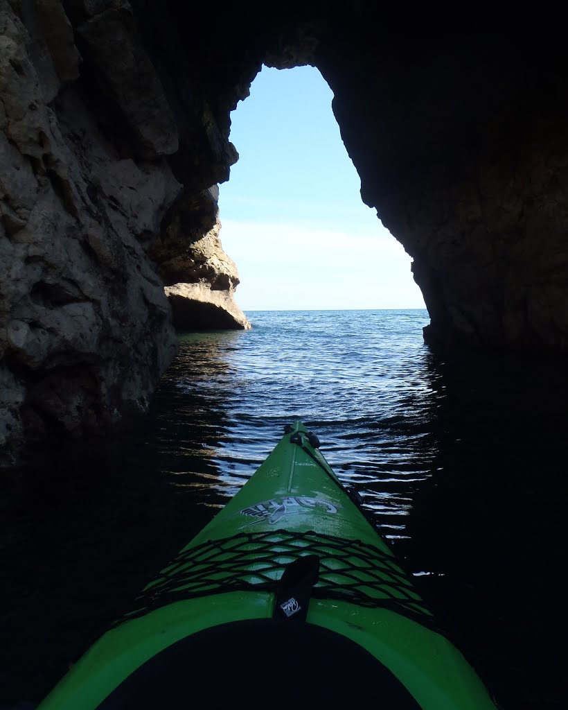 Cave at Stair Hole by Meic W Caerdydd