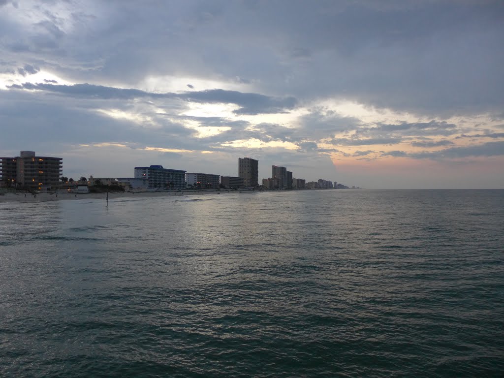 Daytona Beach at sunset by David Bridge