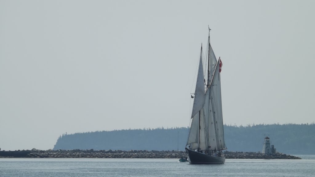 City - Lunnenburg - Bluenose II Against the Atlantic by Kyle Wyonch