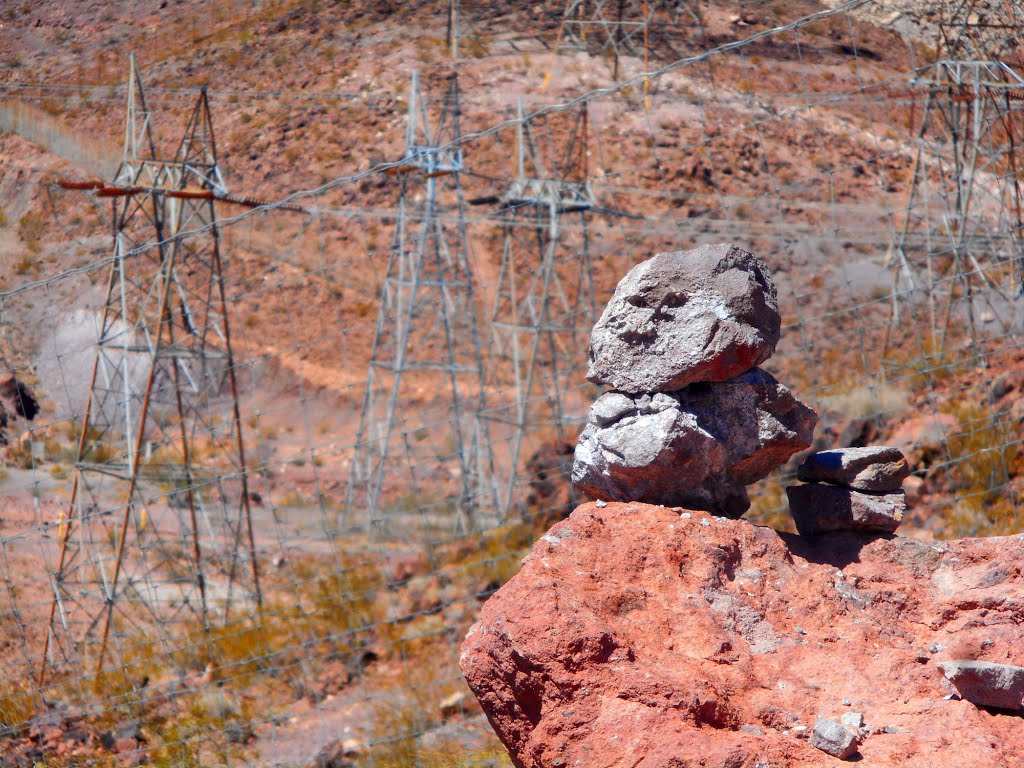 Piled rock figure, Hoover Dam, NV (2015) by Gary Rodriguez