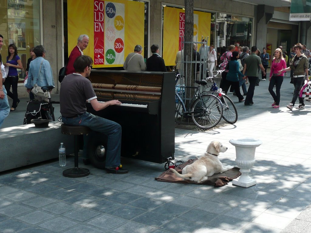 Street Entertainer, Meir, Antwerp by footix