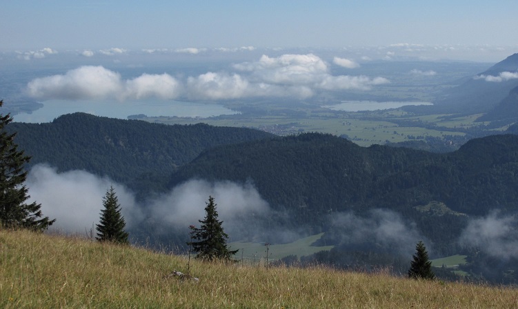 Blick ins Alpenvorland auf Forggensee und Bannwaldsee by hubi1802