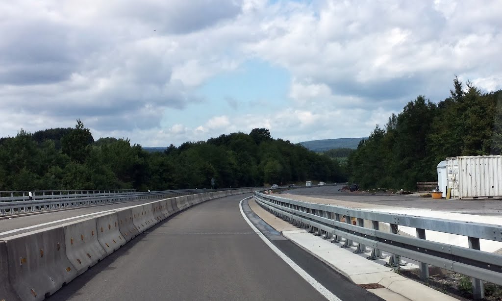 Auf der Autobahn A62 Richtung Trier - Einspurig by StraßenBilder