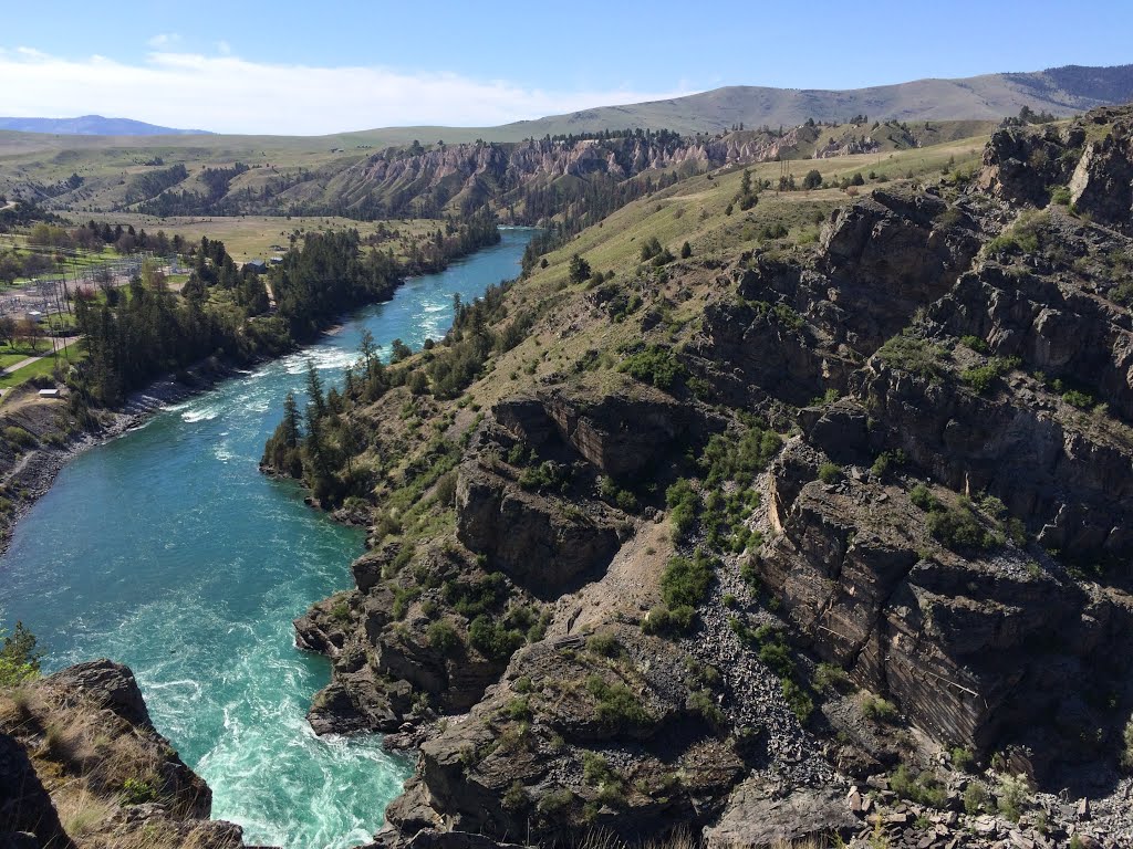 Flathead River below Kerr Dam by DeEtte Fisher