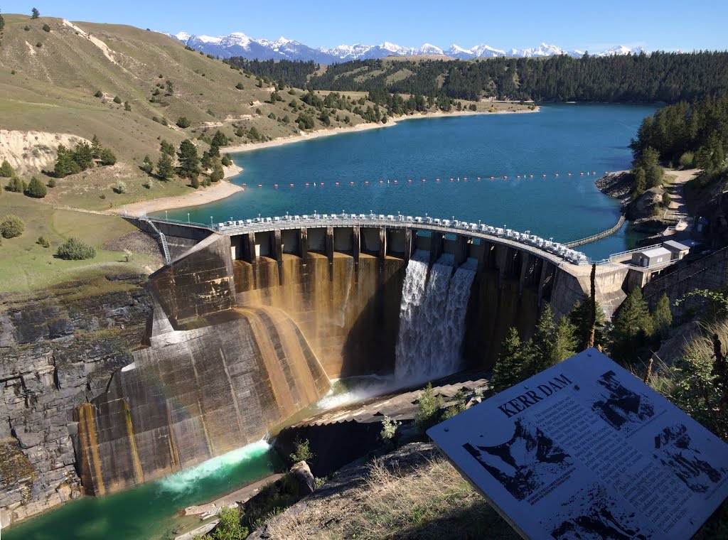 Kerr Dam on the Flathead River by DeEtte Fisher