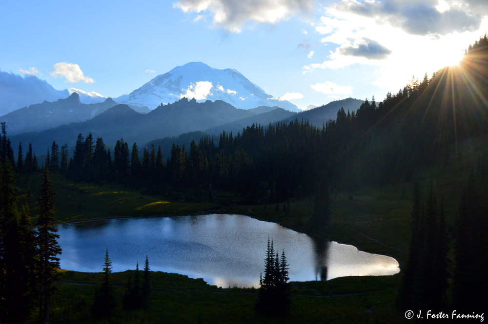 Mount Rainier beyond Tipsoo Lake by Foster Fanning