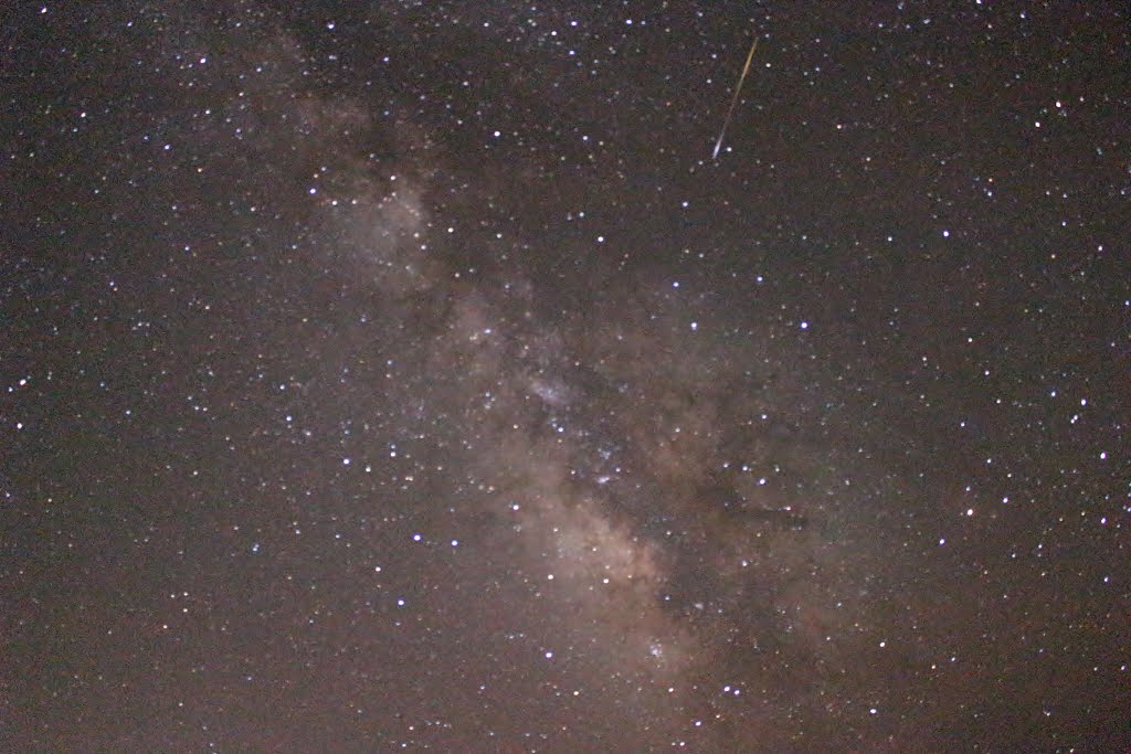 Meteor and milky way by Shain Paiment