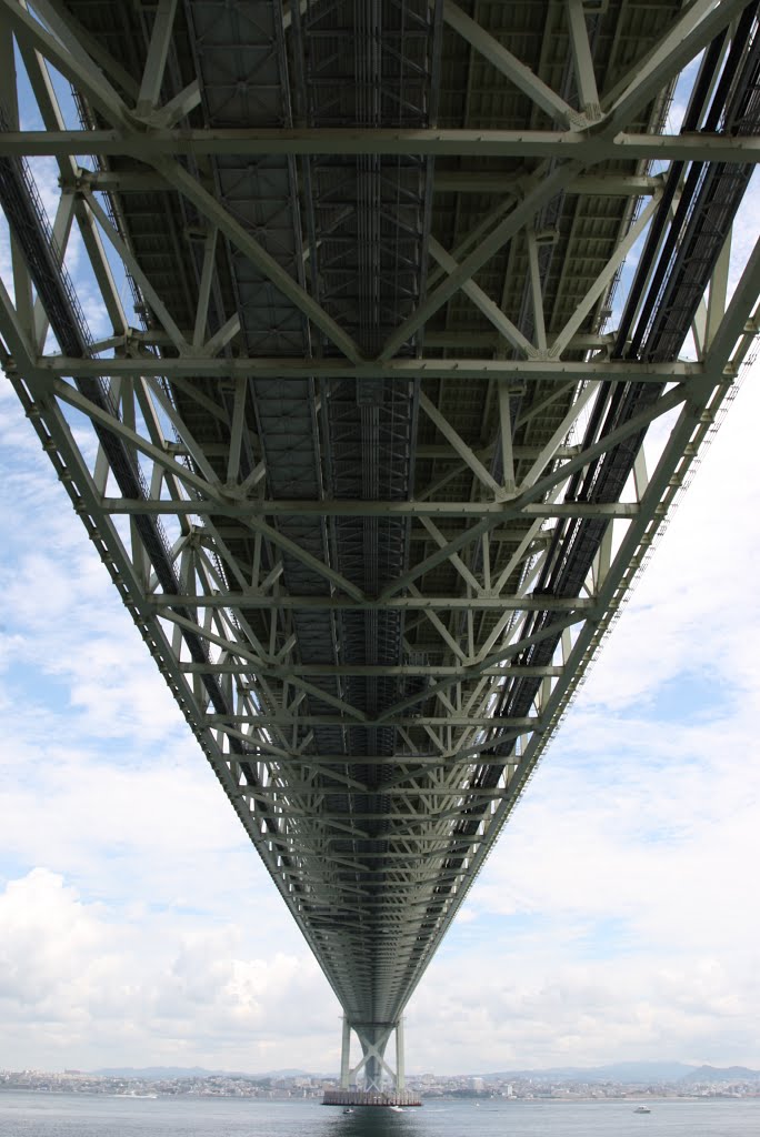 真下から見た明石海峡大橋 Akashi-Kaikyo Bridge (From directly underneath) by iloverjoa