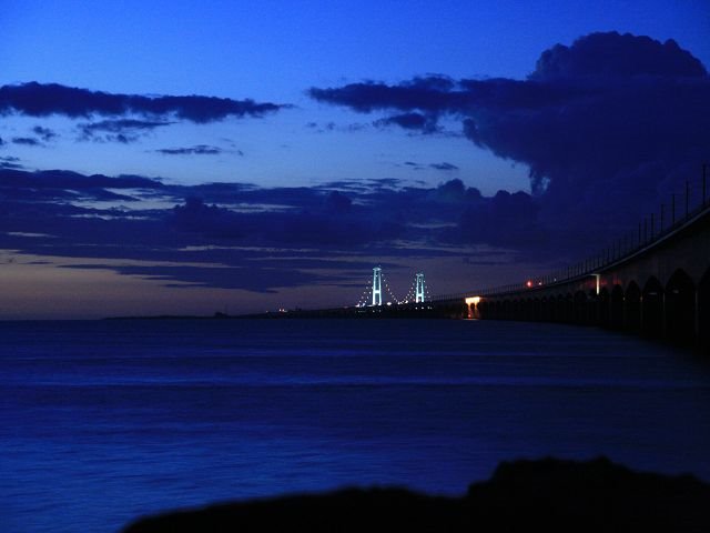 Great Belt Bridge By Night by peddak69