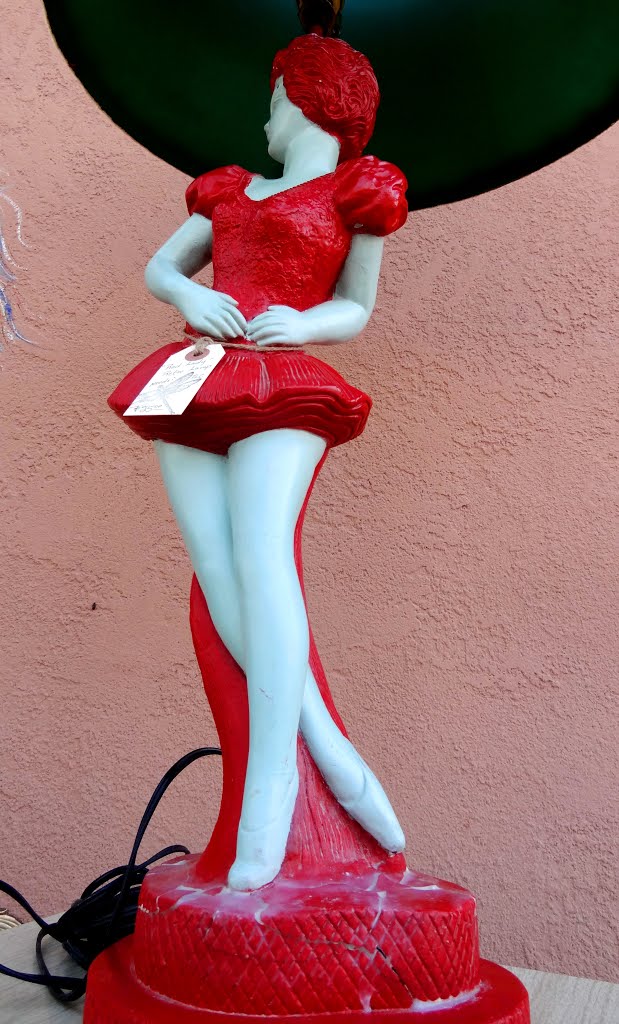 The lady in red lamp, Farmer's Market, Las Cruces, New Mexico, USA by John Eby