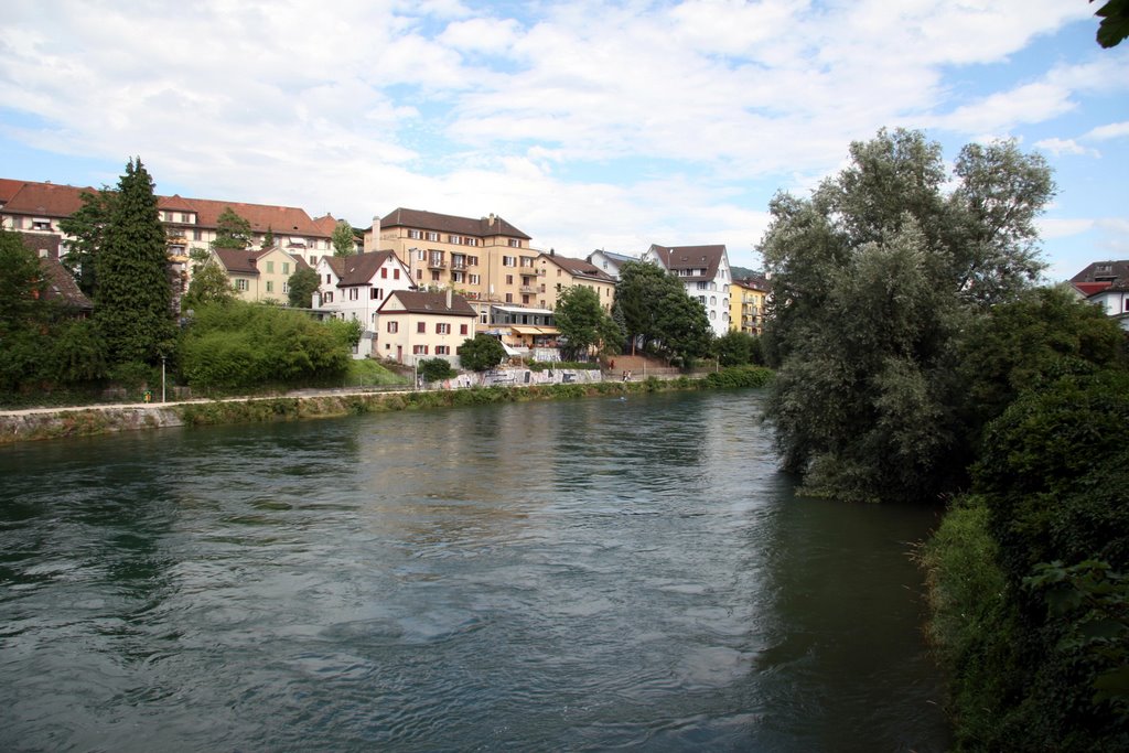 Limmat von der Wipkingerstrassse Richtung Zürich by Samuel Fausch