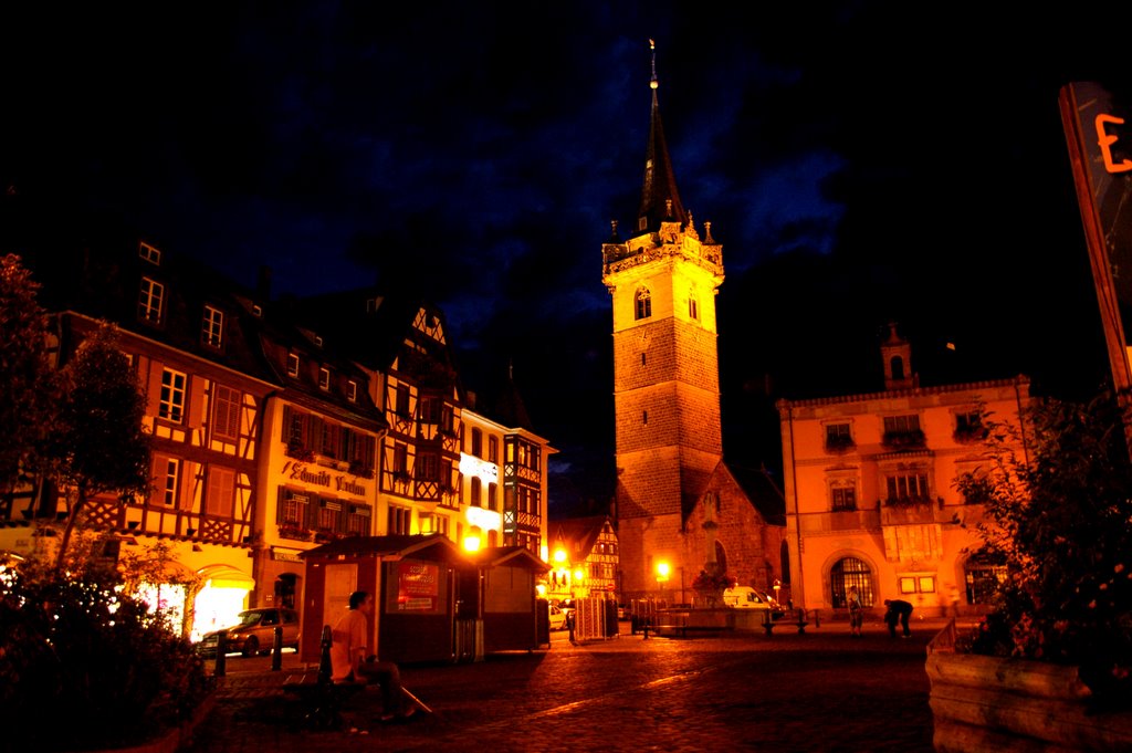 Obernai bei Nacht by Thomas Laur