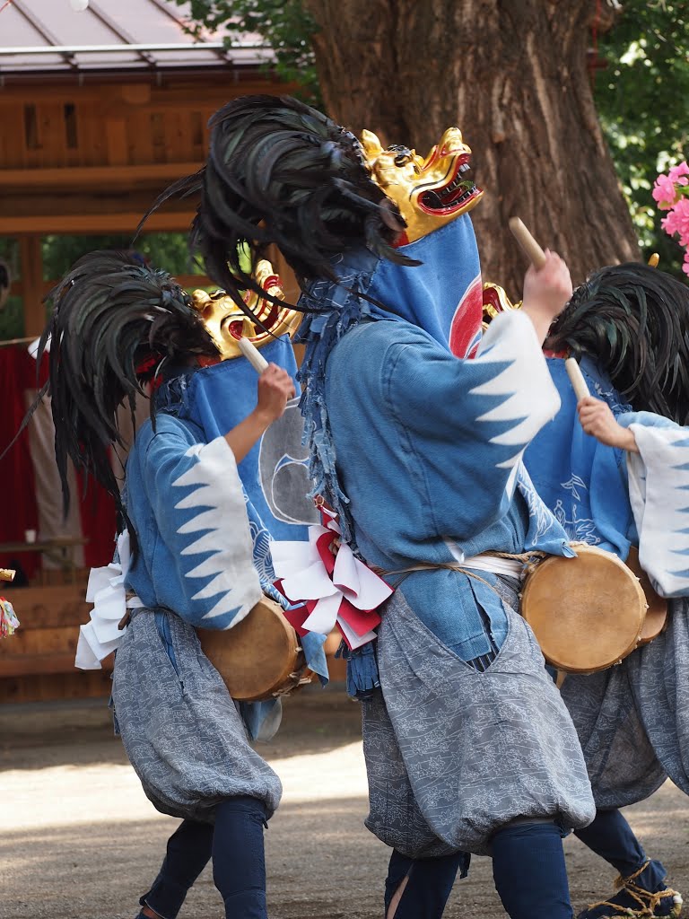 白丸　元栖神社　三匹獅子舞 by mthr 110