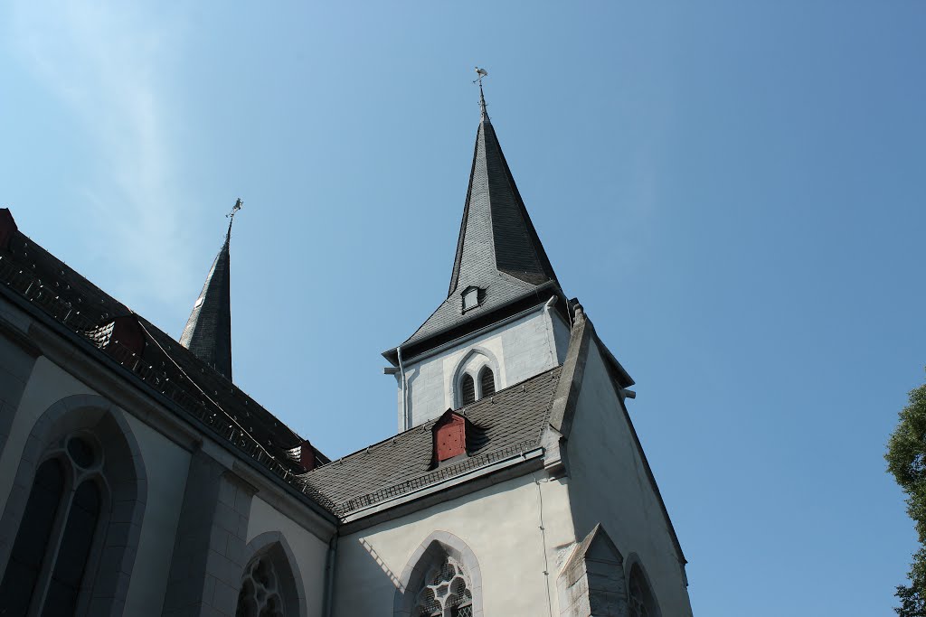 Turmspitze, kath. Pfarrkirche "St.-Peter-in-Ketten", Montabaur by Dieter Wick