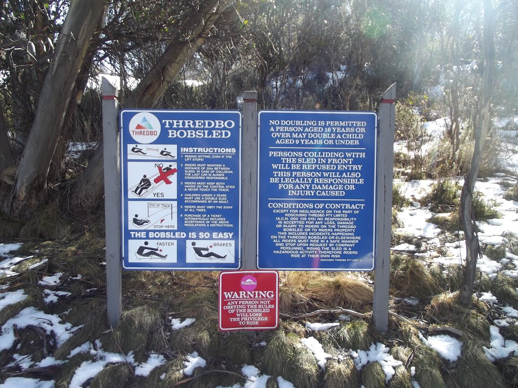 Thredbo Bobsled sign by Ché Lydia Xyang