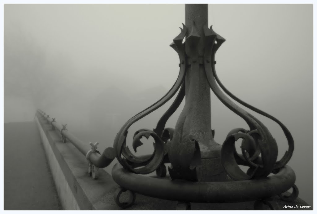 The Netherlands, Woerden, Foggy Paris Bridge by Arina de Leeuw