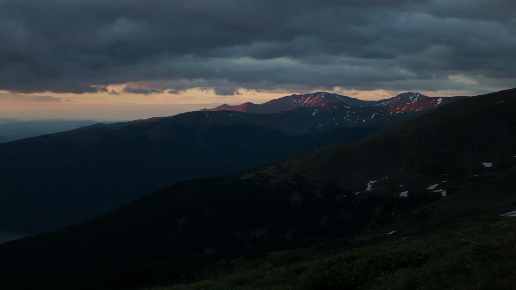 First light on the Collegiates from Mt Elbert Trail by Drew Smith