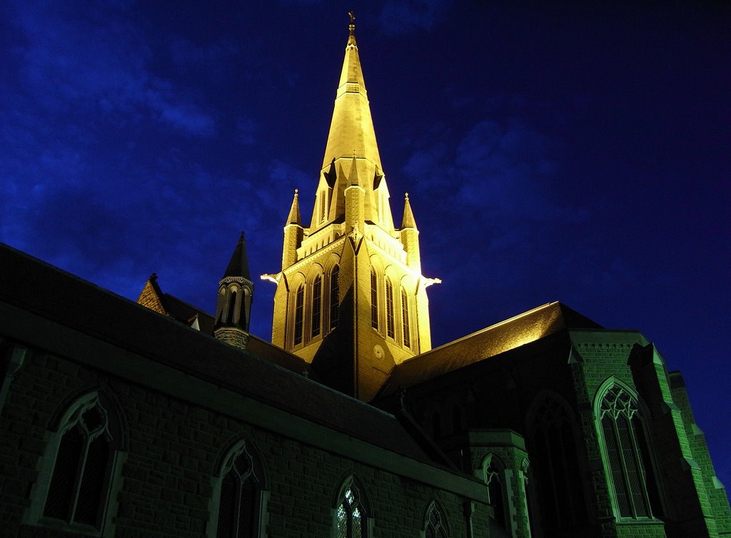 Bendigo Cathedral at night by 65mopar