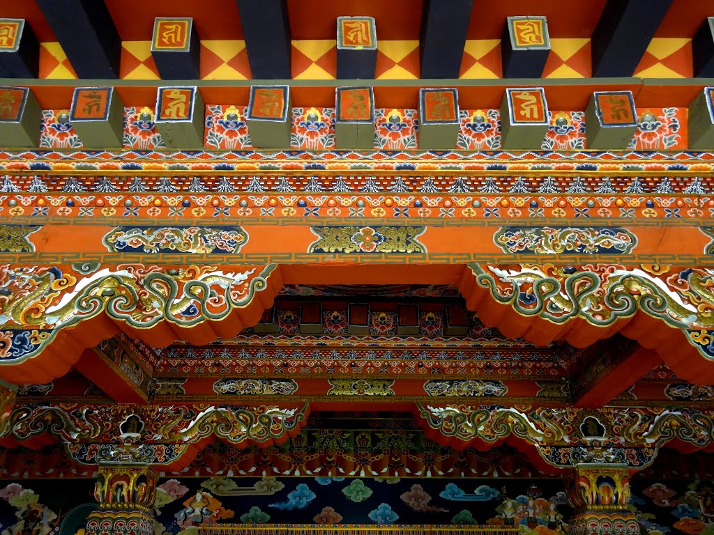 Painting details in the Lhakhang, UTEP Campus, El Paso, Texas, USA by John Eby