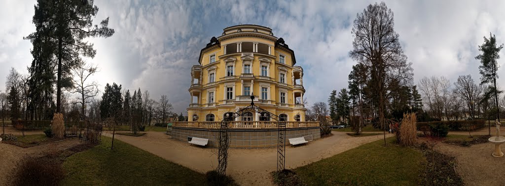 Františkovy Lázně - Doktora Pohoreckého - ICE Photocompilation Viewing from South to South 360° - Lázeňský hotel Imperial 1878 by Karl Wiedermann - Neorenaissance by txllxt TxllxT