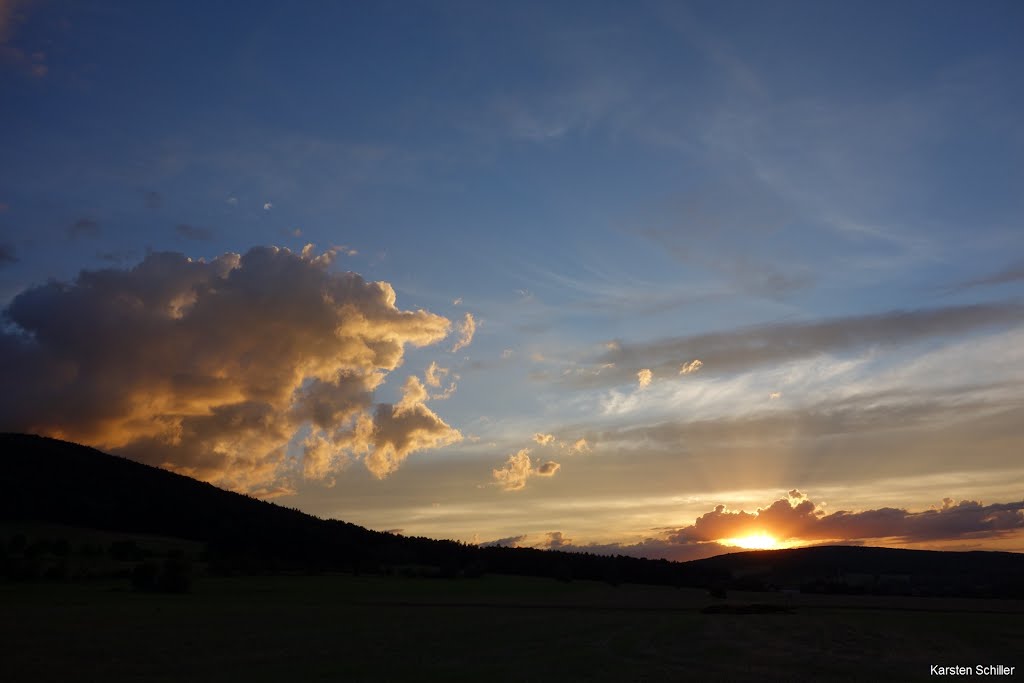 Sonnenuntergang über Schönborn by Karsten Schiller