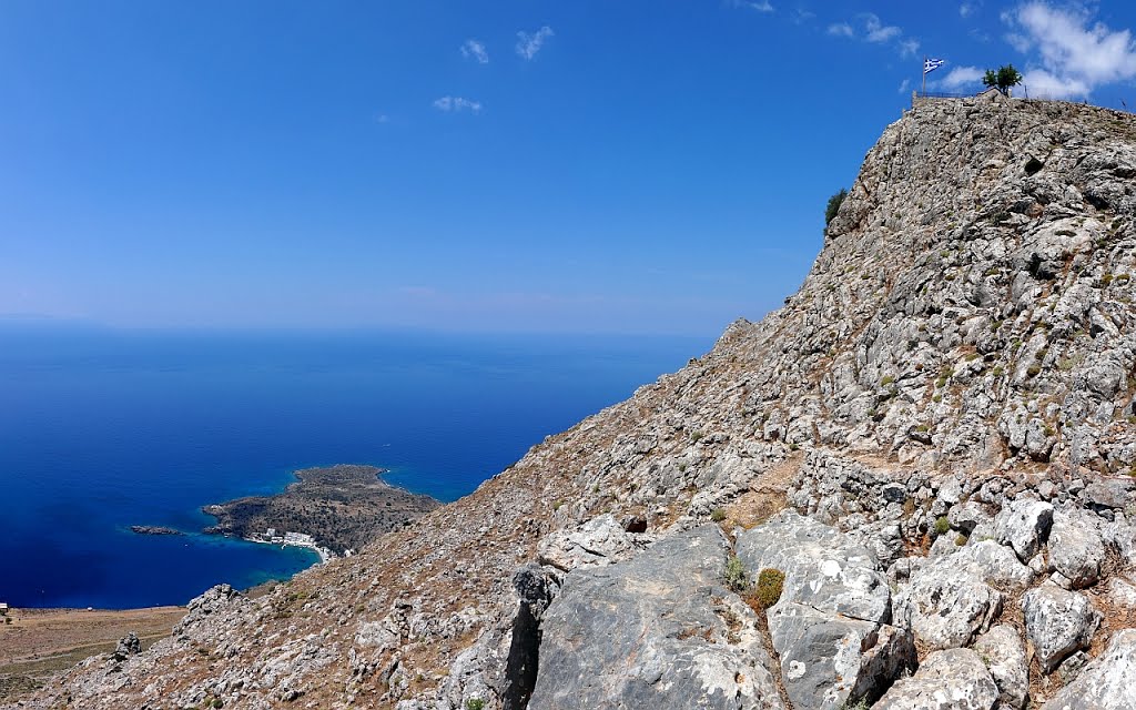 Agia Ekaterini with Loutro below by WaltDisno