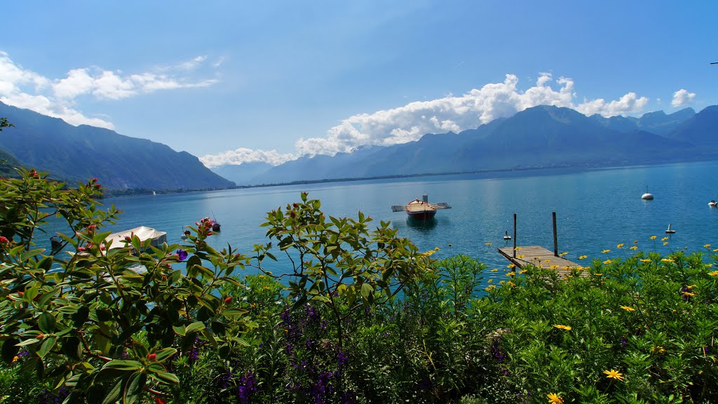 Promenade de Montreux Riviera - Switzerland by Golinski Janusch