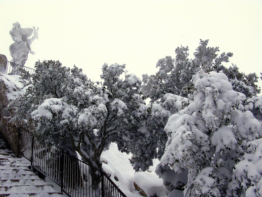 Nuoro - Monte Ortobene sotto la neve by Massimiliano Oppo