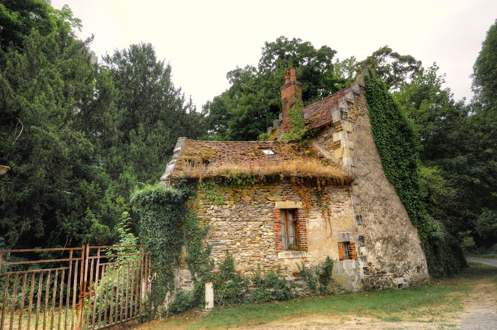 Chaumière dans le parc du château de Veauce, Allier by Jean Louis Capdevill…