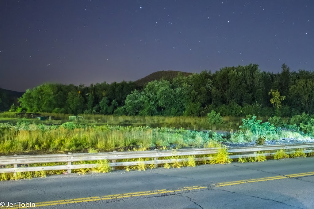 Campbell's Ledge at night from Pittston Junction by Jer Tobin