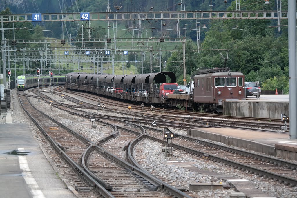 Kandersteg, Lötschberg railroad shuttle transfer by Stephan Maria Hitzel