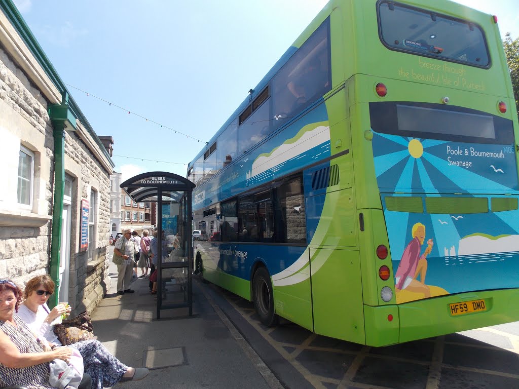 Optare/Scania No. 1406 at Swanage terminus by The Loyal Passenger