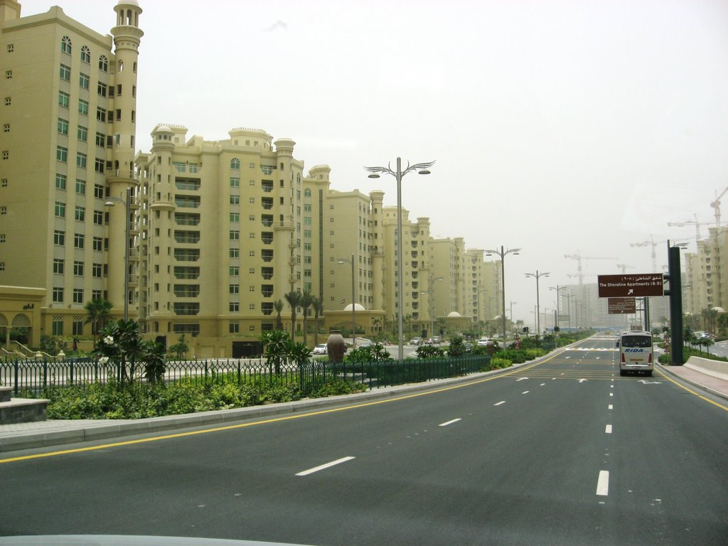 Palm Jumeirah main road by abudhabidubai