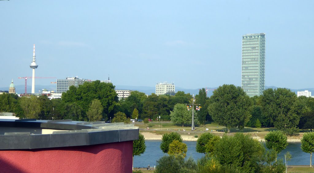 Ludwigshafen - Blick vom Lusanum über den Rhein nach Mannheim by Andreas-Müller