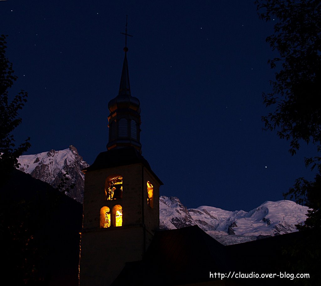 Chamonix Church and Mont Blanc by claudio74