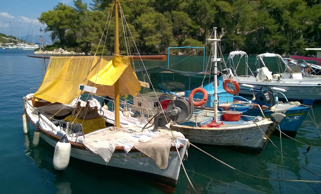 Boats in Gaios (Paxos) by Grzegorz Firlit