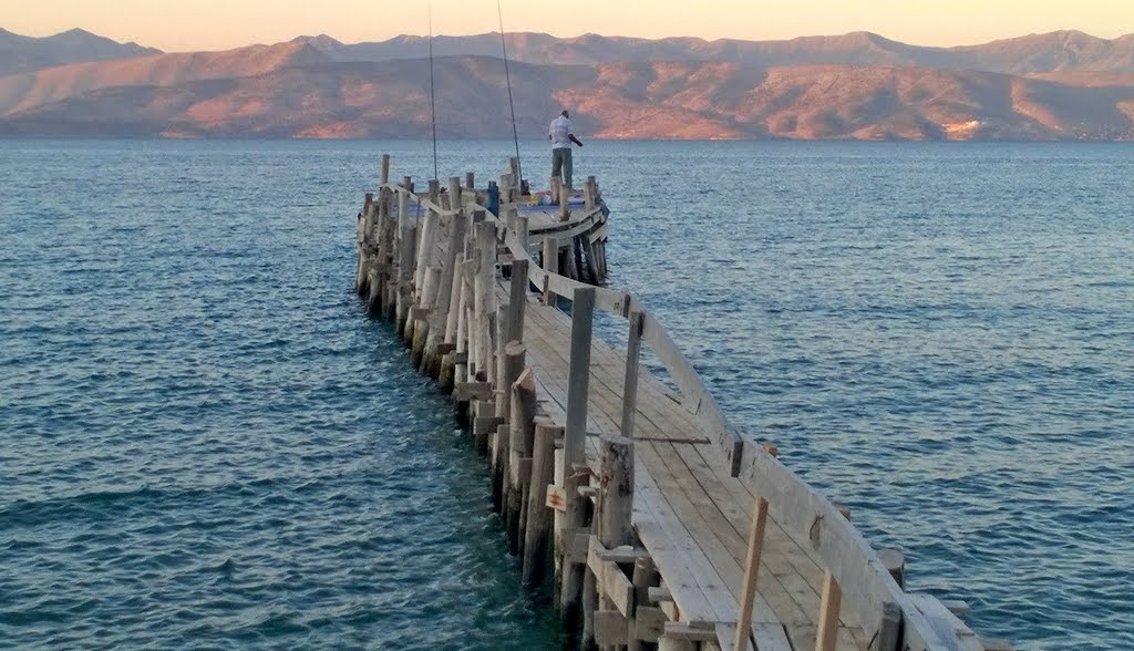 Pier in Apraos (Corfu) by Grzegorz Firlit