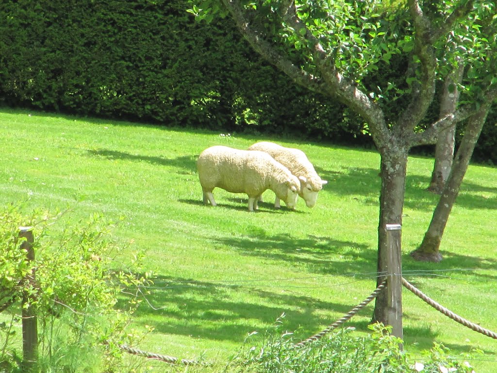 Animal statues at Painswick Rococo Garden, Cotswold Way, Painswick, Stroud, Gloucestershire by oldchippy