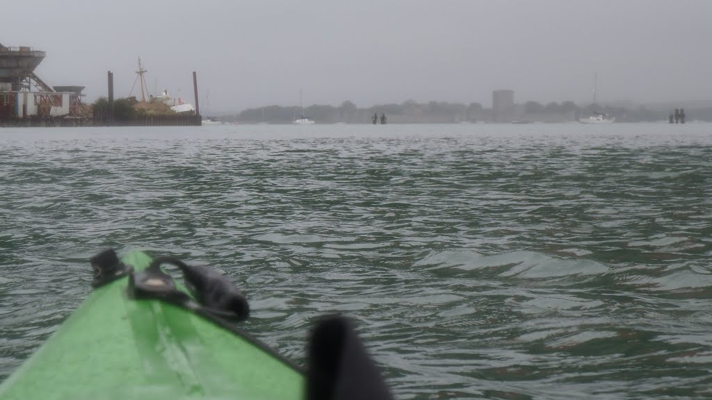 Portchester Roman Fort across The Bay from Hilsea by Meic W Caerdydd